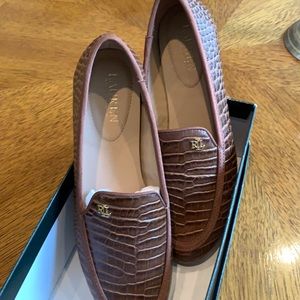 New Lauren by Ralph Lauren Clair leather/fabric size 9.5 flats